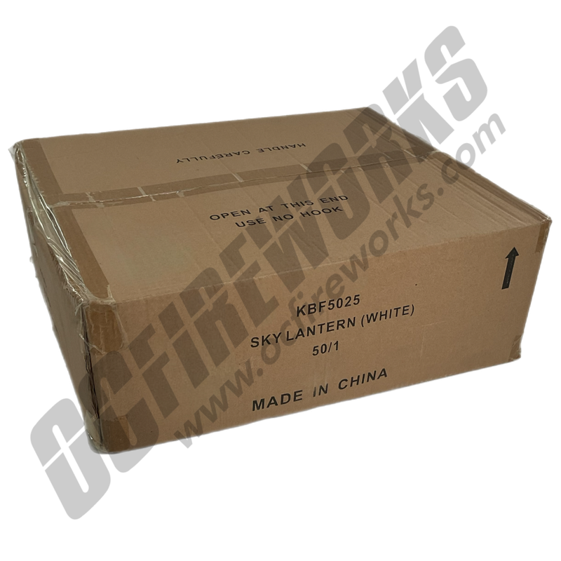 Wholesale Fireworks White Sky Lantern KB Case 50/1