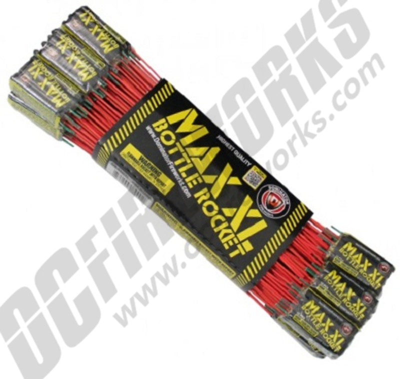 Wholesale Fireworks Dominator Max XL Bottle Rocket w Report Case 25/12/12