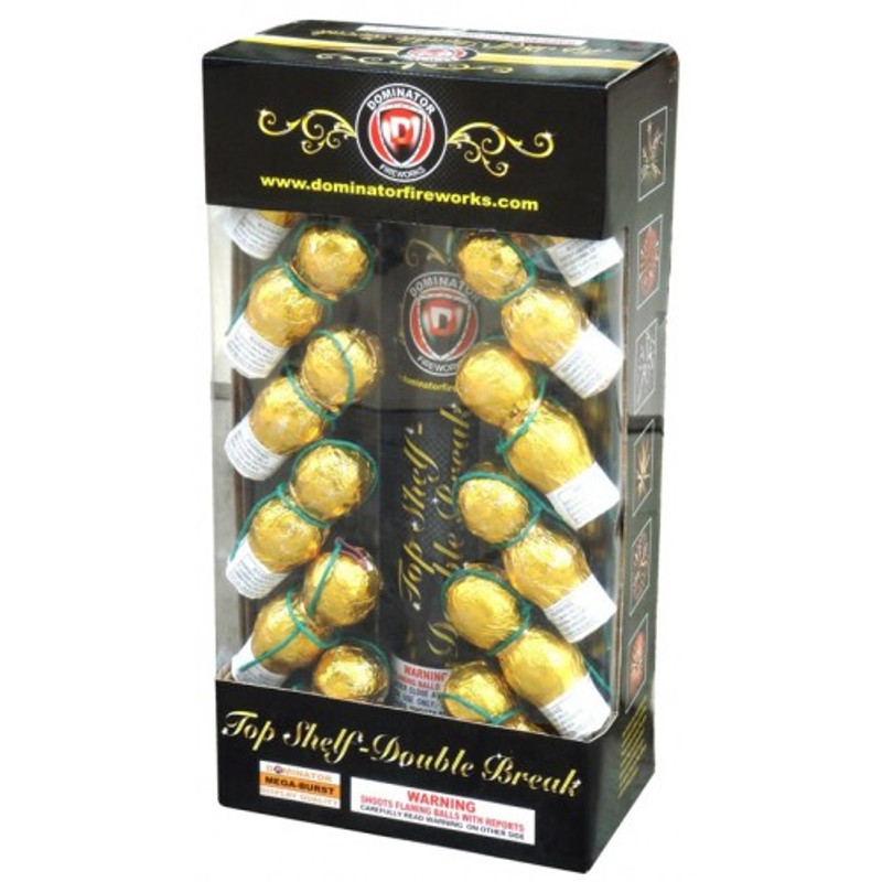 Wholesale Fireworks Top Shelf Double Break Artillery Shells Case 6/12