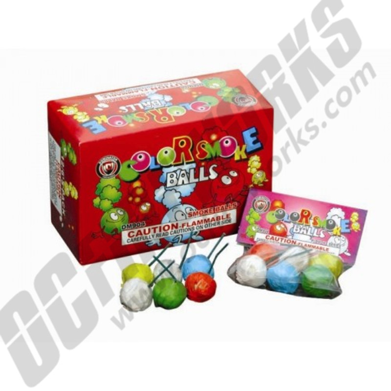 Color Smoke Balls Counter Display Box with FREE SHIPPING