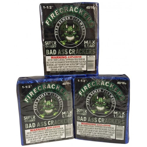 Wholesale Fireworks Bad Ass Crackers Half Brick Case 24/40/16