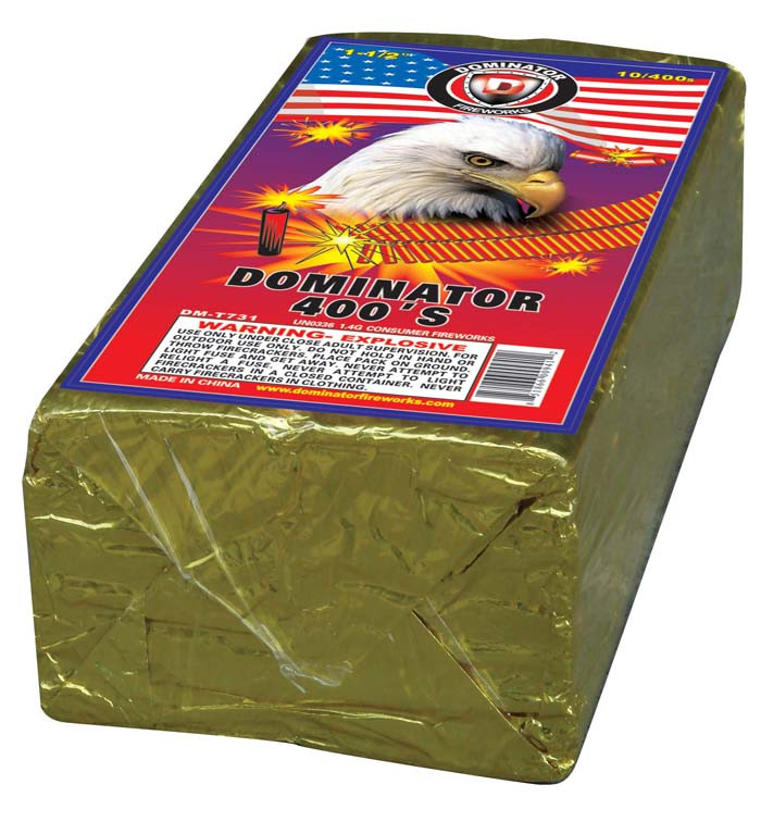 Wholesale Fireworks Dominator Firecrackers 400s Case 4/10/400