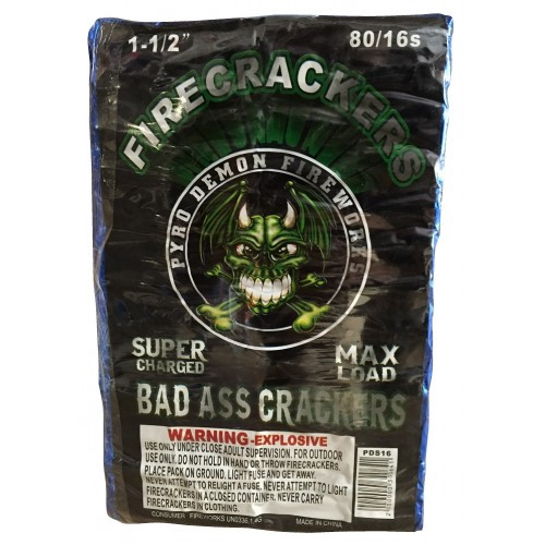 Wholesale Fireworks Bad Ass Crackers Full Brick Case 12/80/16