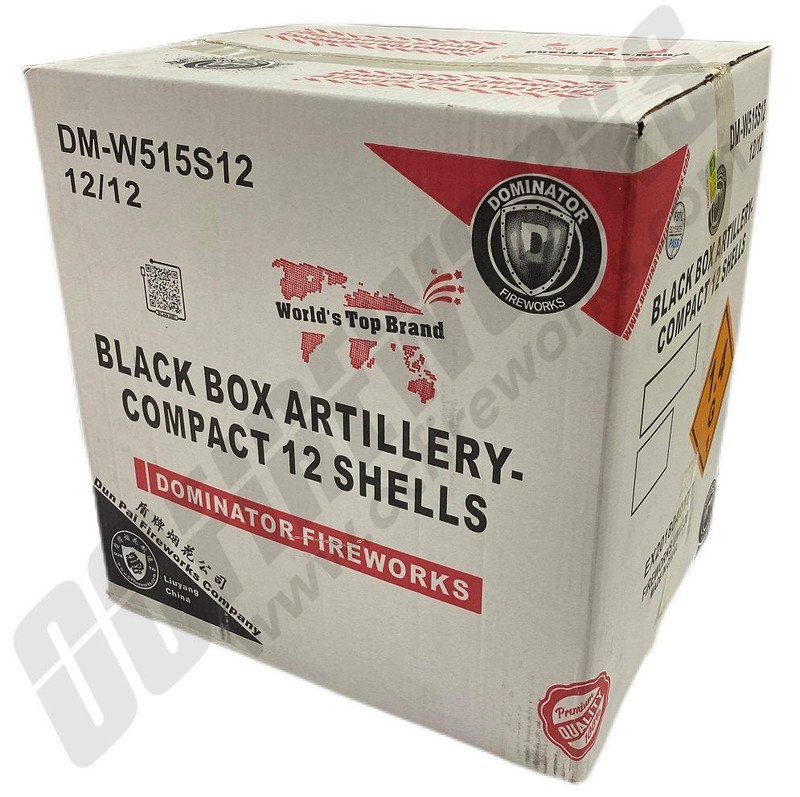 Wholesale Fireworks Black Box Artillery Shells Case 12/12