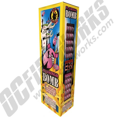 Wholesale Fireworks Flamingo Bombs 5" 4/24 Case