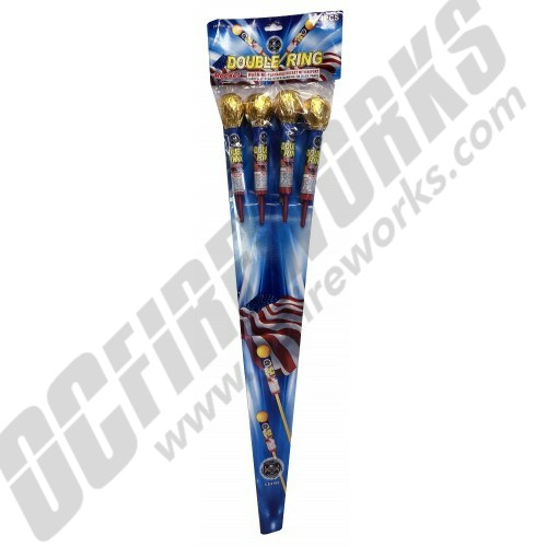 Double Ring Sky Rocket 4pk Buy fireworks online at