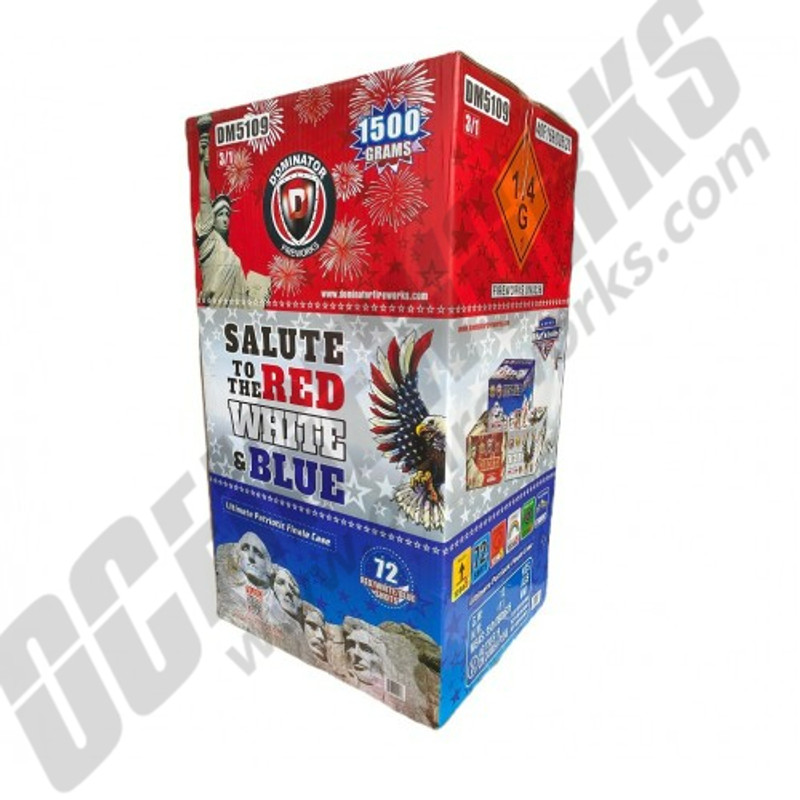 The Red White and Blue Salute - 24 Shot Fireworks Cake - Brothers