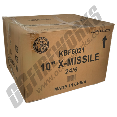 Wholesale Fireworks 10 Inch Missile Case 24/6