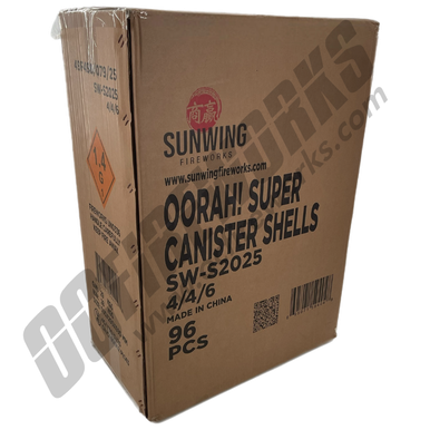 Wholesale Fireworks Oorah 5 Inch Super Canister Shells Case 4/4/6