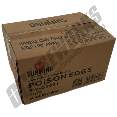 Wholesale Fireworks Poison Eggs Assorted Colors Case 70/6