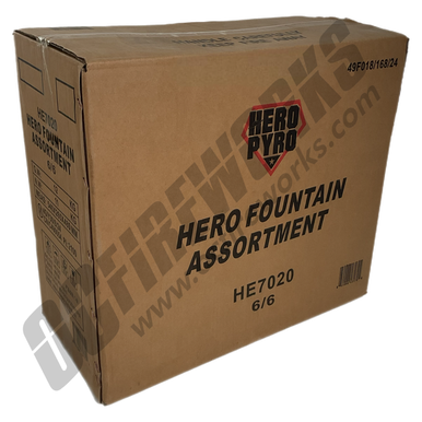 Wholesale Fireworks Hero Fountain Assortment Case 6/6