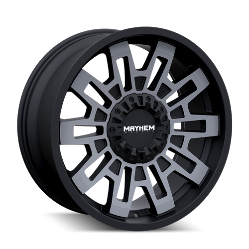 MAYHEM CORTEX 8113 MATTE BLACK W/MACHINED DART TINT 20X9 8-165.1 0MM 125.2MM 8113-2981TM