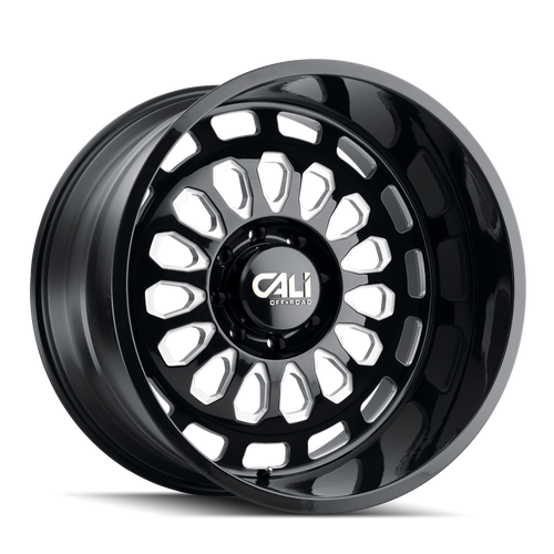 CALI OFF-ROAD PARADOX 9113 GLOSS BLACK/MILLED SPOKES 20X9 6-135 0MM 87.1MM 9113-2936BM