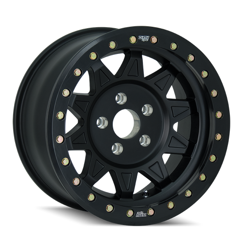 DIRTY LIFE ROADKILL RACE 9302 MATTE BLACK/BLACK BEADLOCK 14X7 4-156 13MM 131.1MM 9302-47101MB