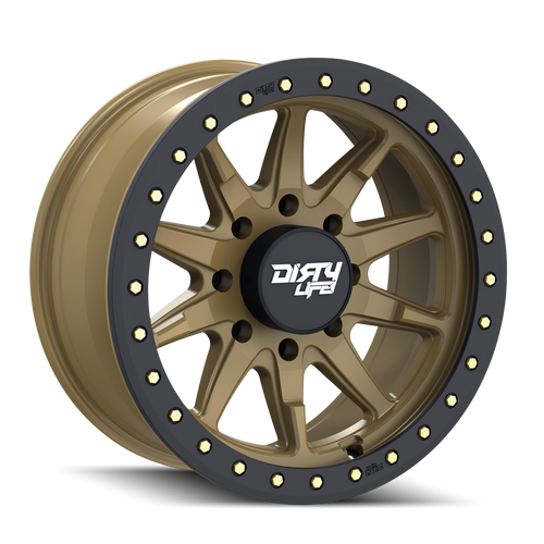 DIRTY LIFE DT-2 9304 SATIN GOLD W/SIMULATED RING 20X9 8-170 0MM 130.8MM 9304-2970MGD