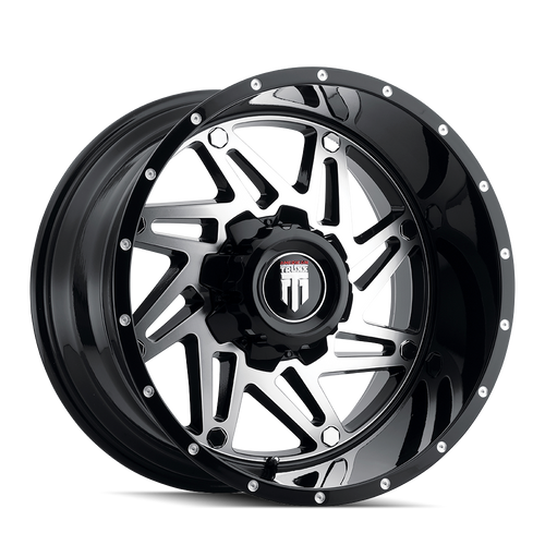 AT165-21242BM AMERICAN TRUXX WARRIOR AT165 BLACK/MACHINED 20X12 5-139.7 -44MM 110.3MM AT165-2297BM-44