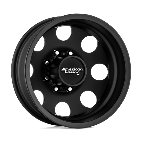 American Racing AR204 BAJA DUALLY 17X6 -134 Satin Black - Rear 8X165.1 / 8X6.5 AR204760907134N