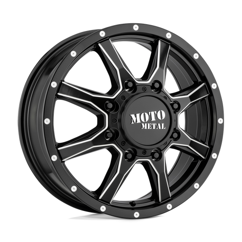 Moto Metal MO995 20X8.25 127 Satin Black Milled - Front 8X165.1 / 8X6.5 MO995208907127