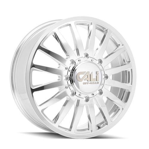 CALI OFF-ROAD SUMMIT DUALLY FRONT 9110 POLISHED/MILLED SPOKES 20X8.25 8-210 115MM 154.2MM 9110D-2879PMF115
