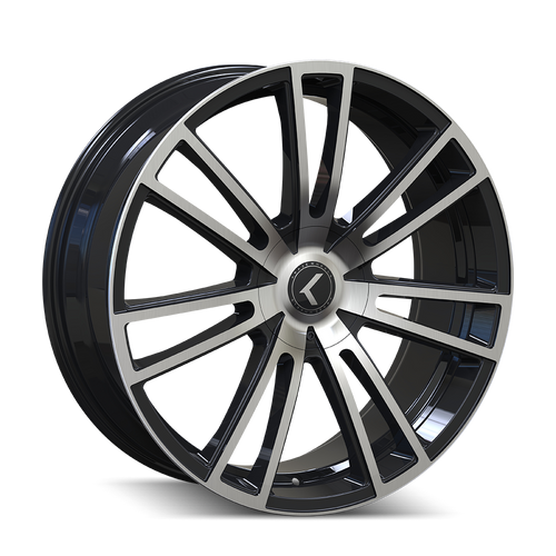 KRAZE SPECTRA 183 GLOSS BLACK/MACHINED 18X8 5-108/5-114.3 40MM 72.62MM KR183-8814BM40