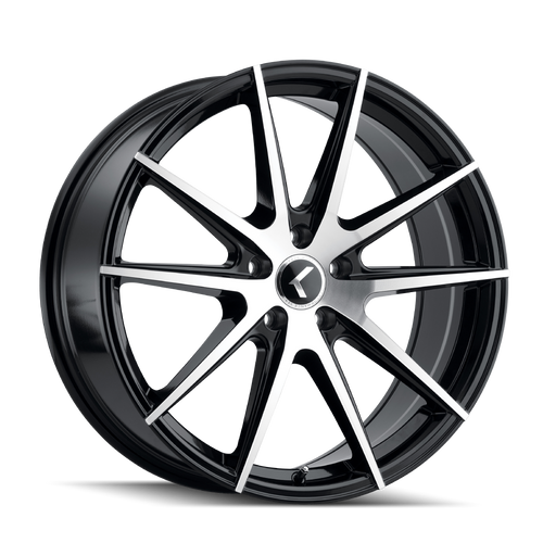 KRAZE TURISMO KR193 BLACK/MACHINED FACE 20X8.5 5-114.3 38MM 72.62MM KR193-2865BM38