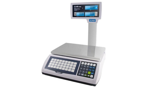 CAS S2000JR-60LP DUAL RANGE PRICE COMPUTING SCALE, 30/60 LB X 0.01/0.02 LB, NTEP