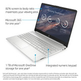 HP 15.6" 4GB RAM, 128GB SSD Laptop. FREE Wireless Mouse & Sleeve