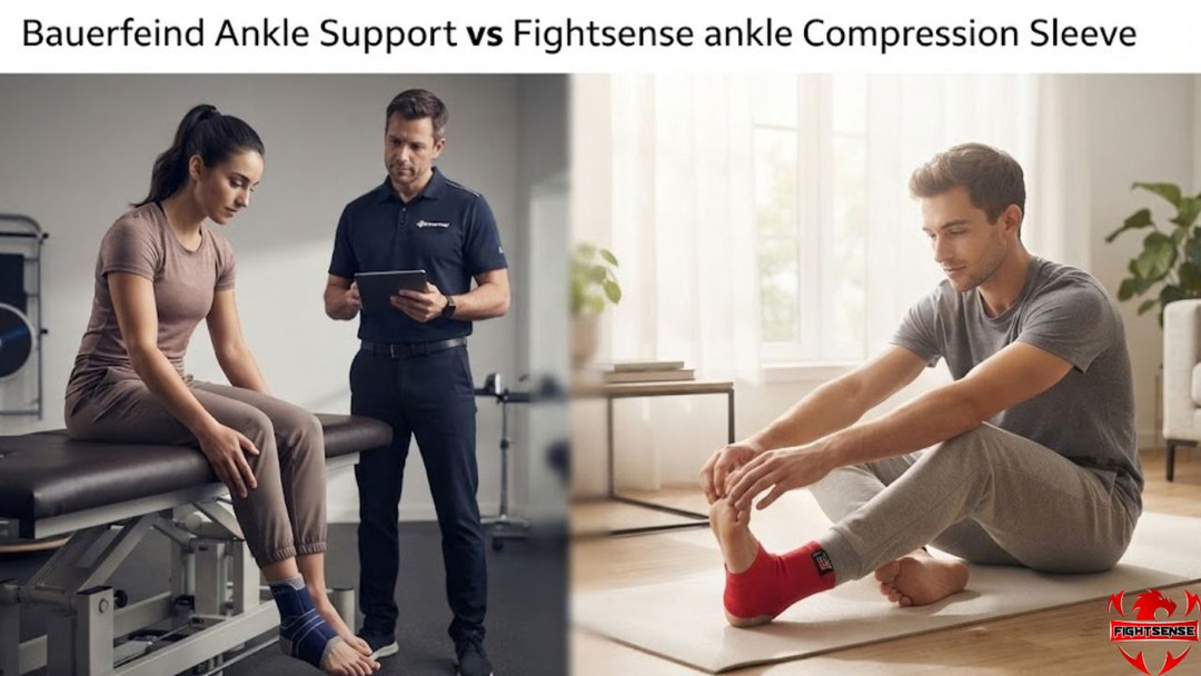 Bauerfeind Ankle Support vs Fightsense ankle Compression Sleeve