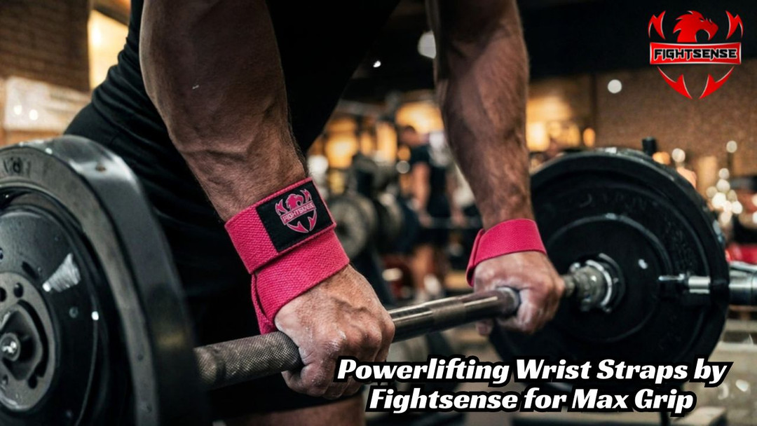 Powerlifting Wrist Straps by Fightsense for Max Grip