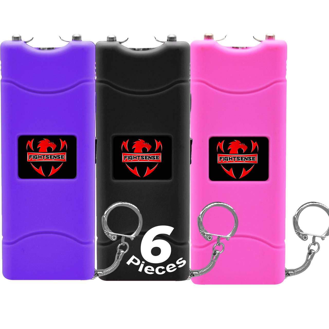 FIGHTSENSE HEAVY DUTY STUN GUN WITH LED FLASHLIGHT FOR WOMEN SELF DEFENSE