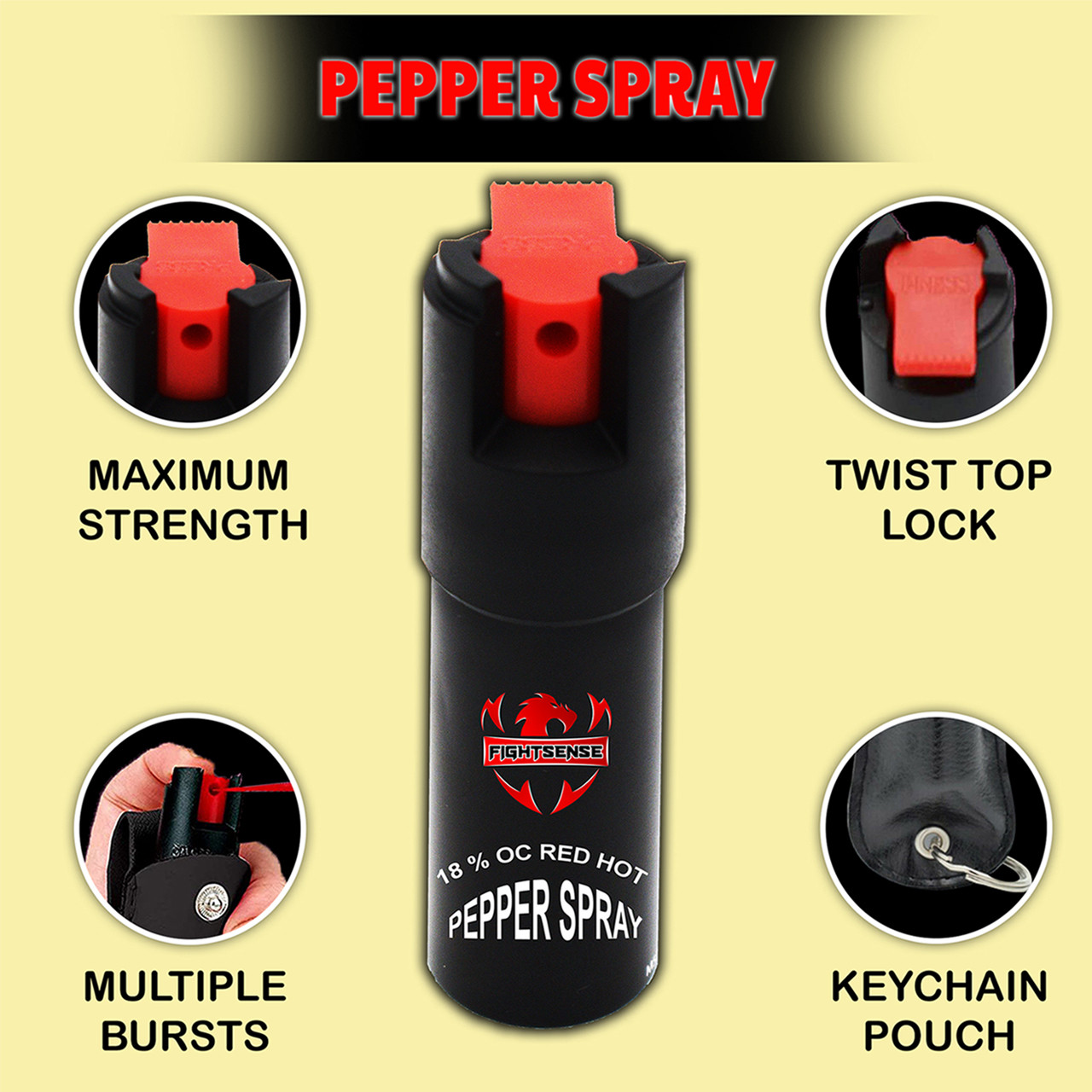 24 Pc Wholesale Self-Defense Pepper Spray for Women.