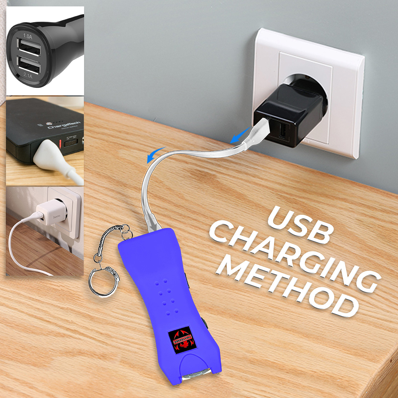 Stun Gun Keychain with Flashlight for selfdefense