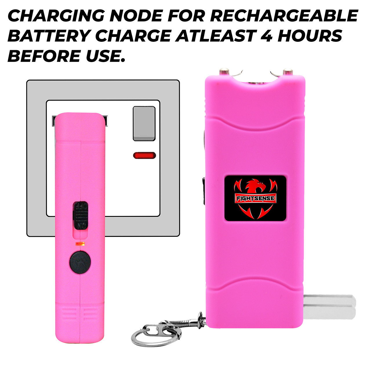 Pink Ladies Self Defense Set - Stun Gun Pepper Spray Spring Assisted Pocket  Knife And Knuckle Keychain Tool