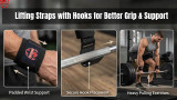 Lifting Straps with Hooks for Better Grip & Support