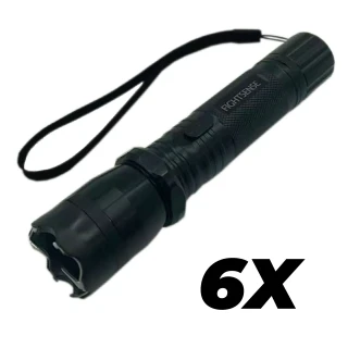 FIGHTSENSE (6PC) High-Power Aluminum LED Flashlight, 3-Mode Bright Light