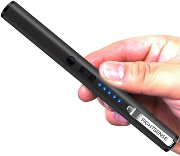 FIGHTSENSE Pen Stun Gun (6 PC) for Self Defense Battery Life Indicator, Belt Clip, Pen Flashlight stun Gun for Women self Defense
