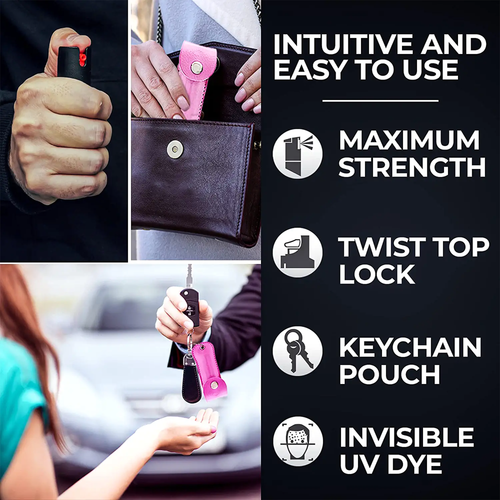 Key Chain Defense Mini Keychain Pepper Spray for Self Defense with Case