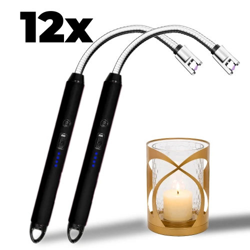 FightSense plasma arc lighter 12-pack with flexible neck design