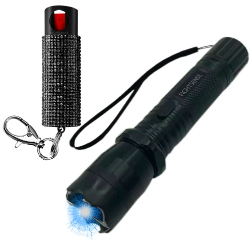 FightSense Self Defense Weapons Combo Featuring Pepper Spray and Stun Gun