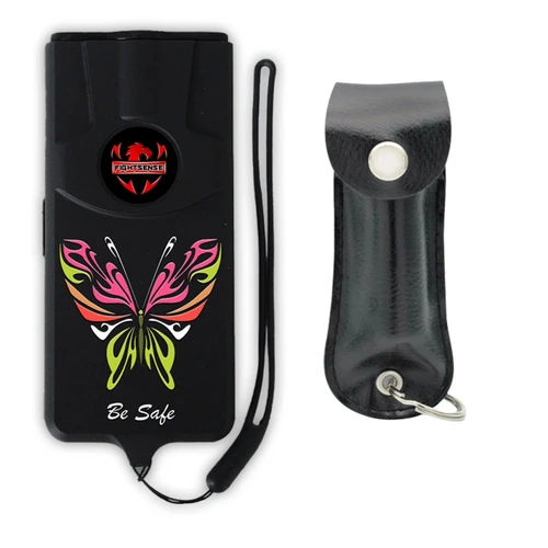 Pepper spray stun gun combo for personal safety.