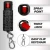 Rechargeable stun gun with built-in LED flashlight.