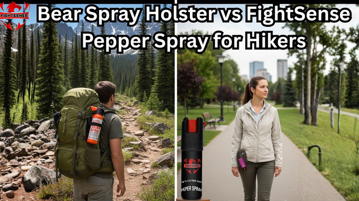 Bear Spray Holster vs Fightsense Pepper Spray for Hikers