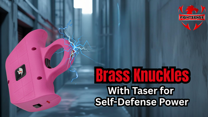 Brass Knuckles with Taser for Self-Defense Power