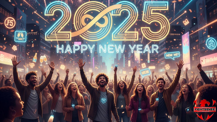 Celebrate Happy New Year 2025 via Fightsense