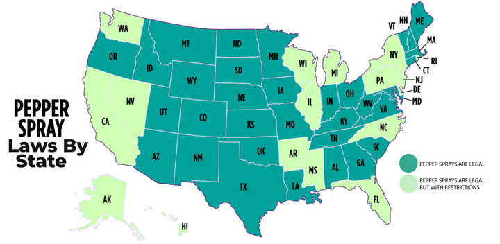 Legal Guide To Pepper Spray Laws by State