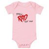 Baby Bodysuit, Totally Rad Like Dad, Pink, Cool Baby Outfit, Trendy Baby Clothing