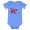 Baby Bodysuit, Totally Rad Like Dad, Blue, Cool Baby Outfit, Trendy Baby Clothing