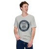 Department of Dad Jokes shirt with official seal design- athletic heather
