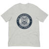 Department of Dad Jokes shirt with official seal design - athletic heather