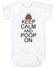 Keep Calm baby Bodysuit, Keep Calm and Poop On baby onsie, funny poop Bodysuit, baby keep calm